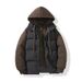 Piumino unisex con cappuccio – Cappotto leggero invernale con tasche con cerniera (nero/verde militare/oliva, S-4XL)_voghion.com
