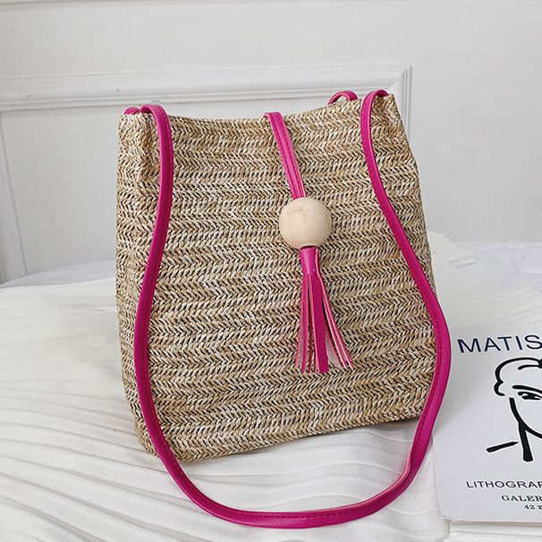 Borse di paglia per le donne Borse a tracolla Casual Borse a tracolla intrecciate Estate Spiaggia Rattan Rafia Boho Borsa Grande capacità_voghion.com