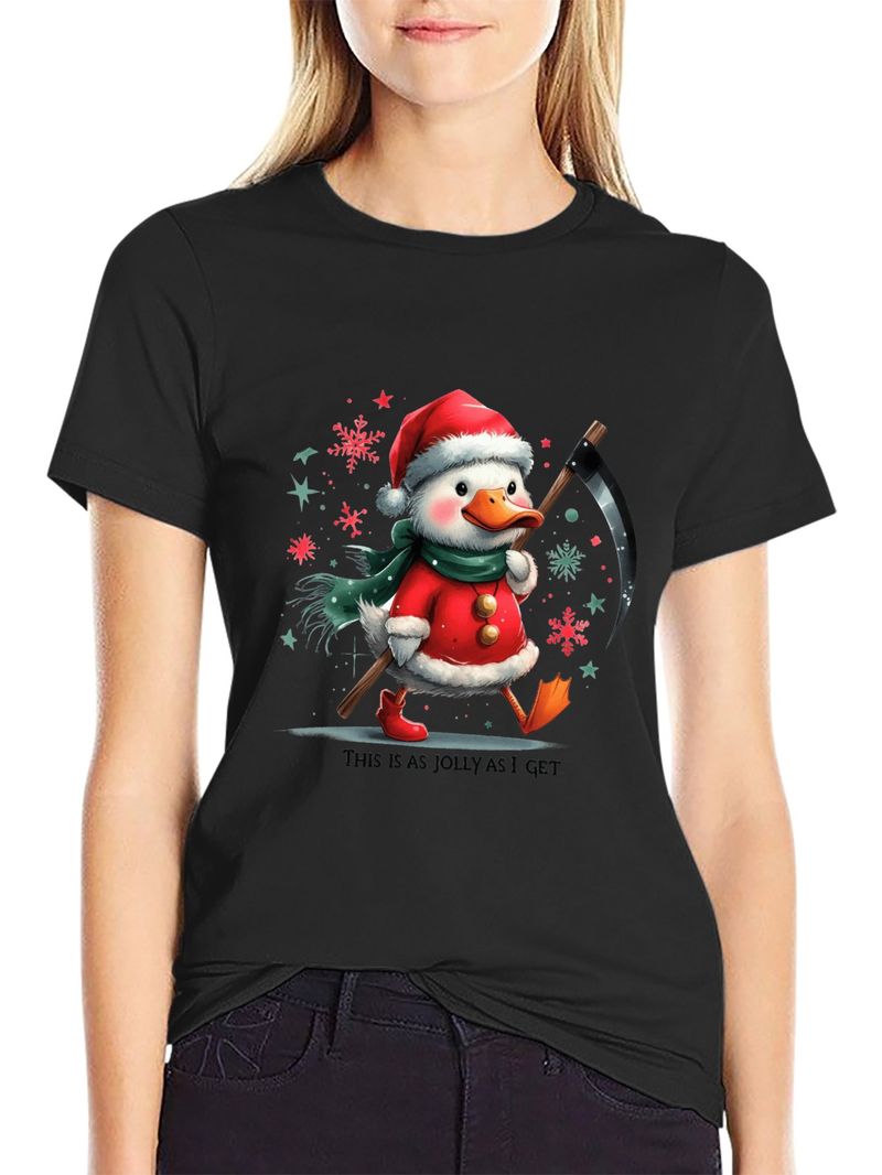 Spring and summer European and American women's new ladies casual fashion loose tops printed women's T-shirts_voghion.com