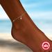 Fashion Simple S Pure Silver Polished Octagonal Star Layered Outdoor Beach Women's Anklet_voghion.com