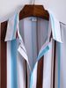 Camicia casual da uomo a maniche corte con nuova camicia a righe estiva stampata_voghion.com