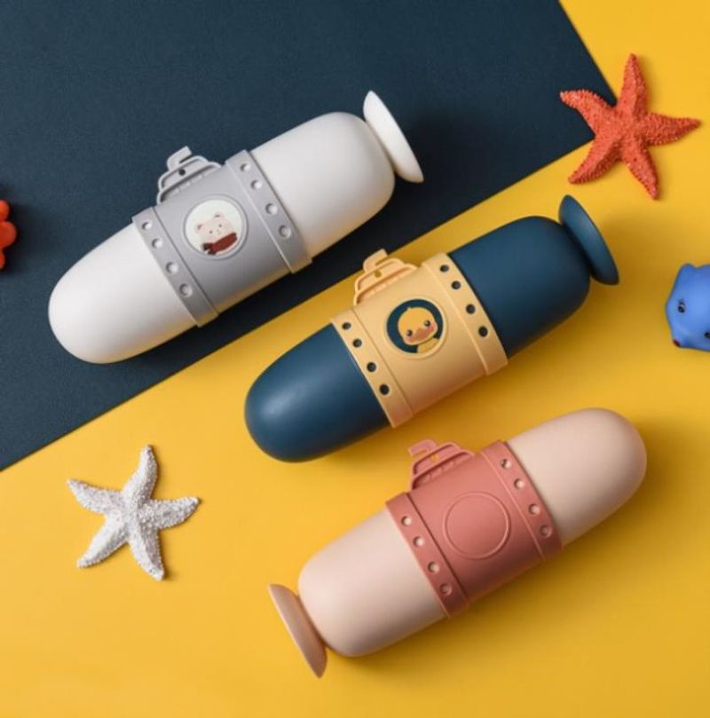 Household Portable Toothbrush Storage Box Travel Brush Cup Washing Cup Tooth Tank Gargle Cup Cartoon Toothbrush Box Set_voghion.com