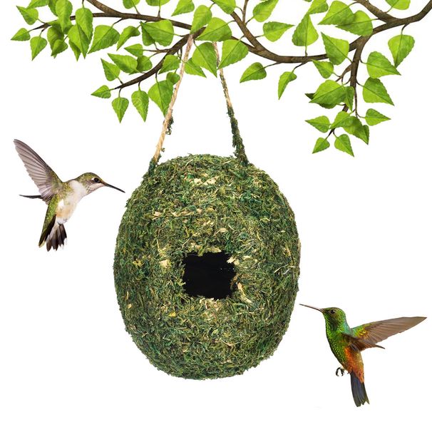 New Product Charming Decorative Hummingbird House Creative Hanging Moss Bird Nest_voghion.com