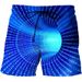 Herren Vortex Schwarze Casual 3D-Digitaldruck Dreidimensionales geometrisches Muster Strandhose Herrenshorts_voghion.com