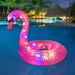 LED Swan & Flamingo Pool Floats - Inflatable Water Seat With Lights (Glow In Dark Non-Toxic PVC Max 300lbs Summer Party Decor Includes Repair Kit)_voghion.com