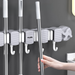 Suction Cup Mop Holder Multi-Functional 4 Clips 5 Hooks Wall-Mounted No-Drill Bathroom Cleaning Tool Storage Clip_voghion.com