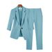 girl Professional For Women 2025 Spring Summer New Simple Solid Color Plus Size Blazer Elegant Slim Fit Two-Piece Suit_voghion.com