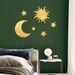 Acrylic mirror stickers, stars, moon, sun combination, bedroom creative decoration, room background wall decoration_voghion.com