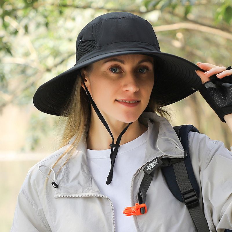 UPF 50+ Women's Sun Hat - Wide Brim Beach Hat For Travel & Outdoor (Lightweight, Quick-Dry, Adjustable Chin Strap, Breathable Fabric)​_voghion.com