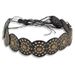 Studded Round Disc Rope Tie Knot Ethnic Style Women Bohemian Waist Ring Elastic Belt For Ladies_voghion.com