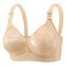 Women's Intimates Large Size Non Rim Non Magnetic Jacquard Smooth Bra Comfortable Breathable Gathered Beautiful Back Mother Underwear Female_voghion.com