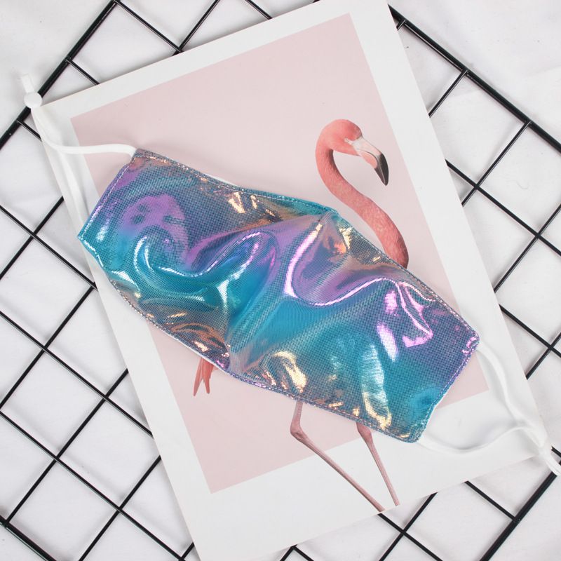 Shining and Sparkling Mask, Double layered Breathable, Can Place Filter, Dustproof, Personalized Decorative Mask_voghion.com