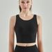 High-strength Yoga Vest For Women, Brushed For A Bare-skin Feel, With Padded Cups And Supportive Design, Fitness Bra With A Beautiful Back,_voghion.com