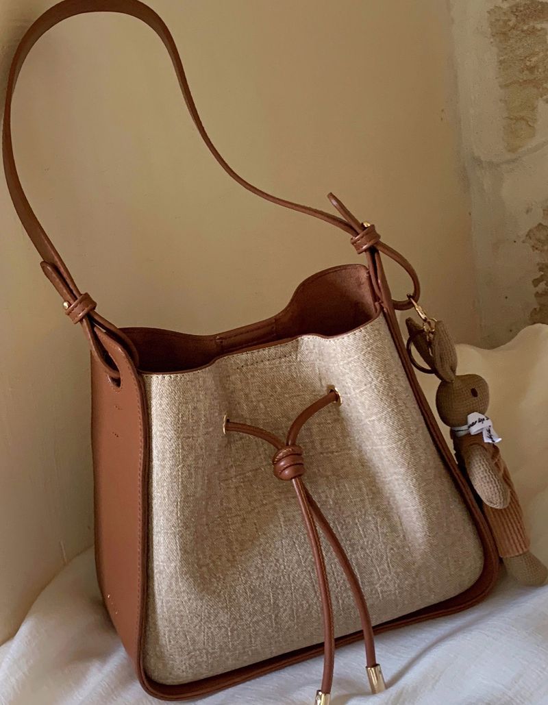 Oat Bucket Tote Donna 03 Nuova borsa a tracolla monospalla versatile per pendolari_voghion.com