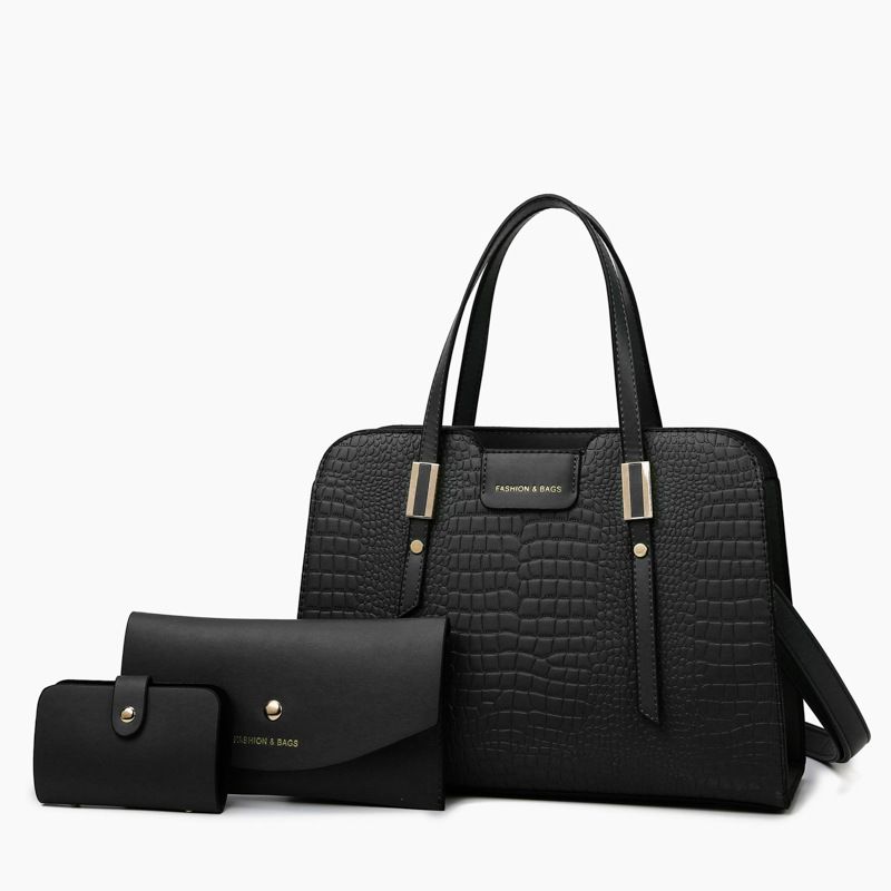 Handtaschen Damentasche 2023 Neues mehrteiliges Set Geprägte Damentasche Einzelschulter Diagonal Kreuztragende Muttertasche Damentasche_voghion.com