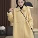Cappotto da donna in misto lana in stile coreano, con collo lungo oversize in sherpa, maniche a pipistrello, nero/grigio/beige/giallo_voghion.com