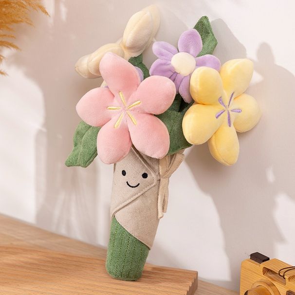 Stuffed Plush Animals Doll Holding Flower Doll Fun Plush Toy Cute Bouquet Doll_voghion.com