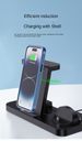 Suitable for Iphone iwatch Bluetooth Headset Three-in-One Wireless Charger with Mobile Phone Bracket Function Color White and Black_voghion.com