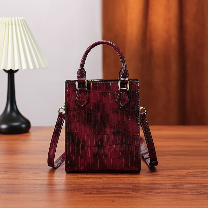 Frauen Neue Handy Tasche Stil Modische Krokodil Muster Stein Muster Handtasche Modische Mädchen Schlange Muster Eine Schulter_voghion.com