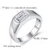 OEVAS 1 Carat Emerald Cut Real Moissanite Engagement Wedding Party Rings For Man 100% Sterling Sier Fine Jewelry_voghion.com