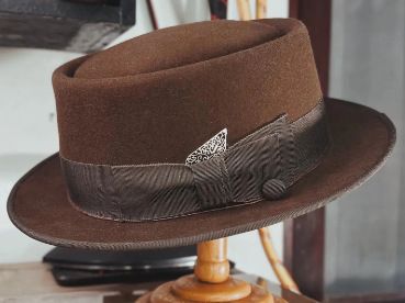 men's and women's autumn and winter hats pure wool ring top double-layer bow jazz hat_voghion.com