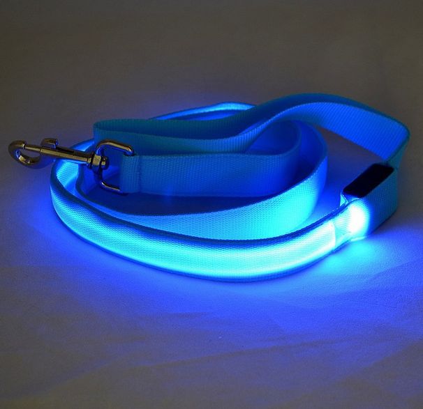 Dog Outdoor Pull Strap Pet 1.2m Glowing Leash_voghion.com