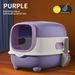 Super-capacity Top-loading Cat Litter Box – Spacious, Foldable, Splash-proof, And Odor-control Design_voghion.com
