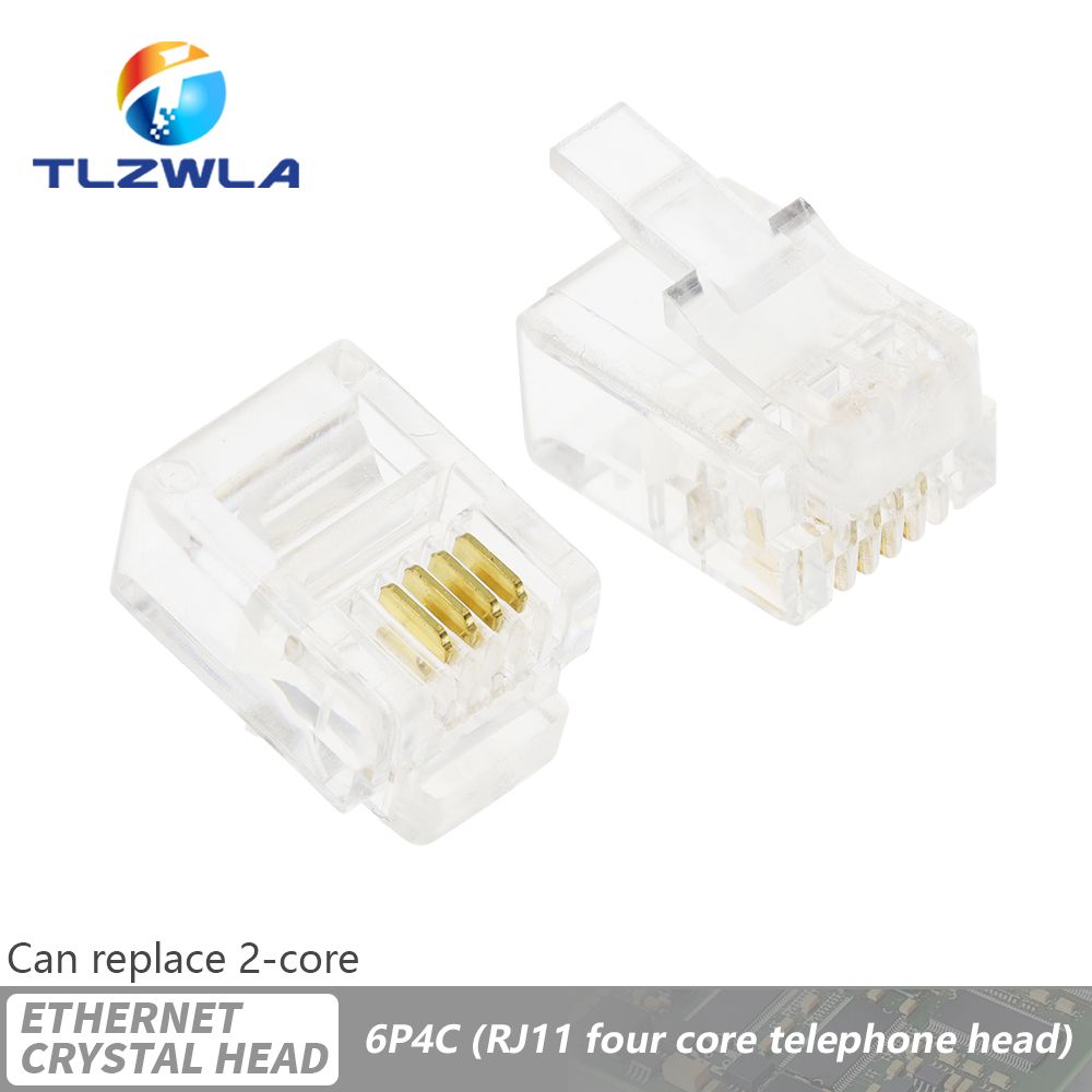 Connecteurs d'extrémité de câble 4 broches, 6 broches, 8 broches, connecteurs téléphoniques et Internet RJ9, 4P4C, RJ11, 6P4C, 6P6C, RJ45, 8P8C, cristal_voghion.com