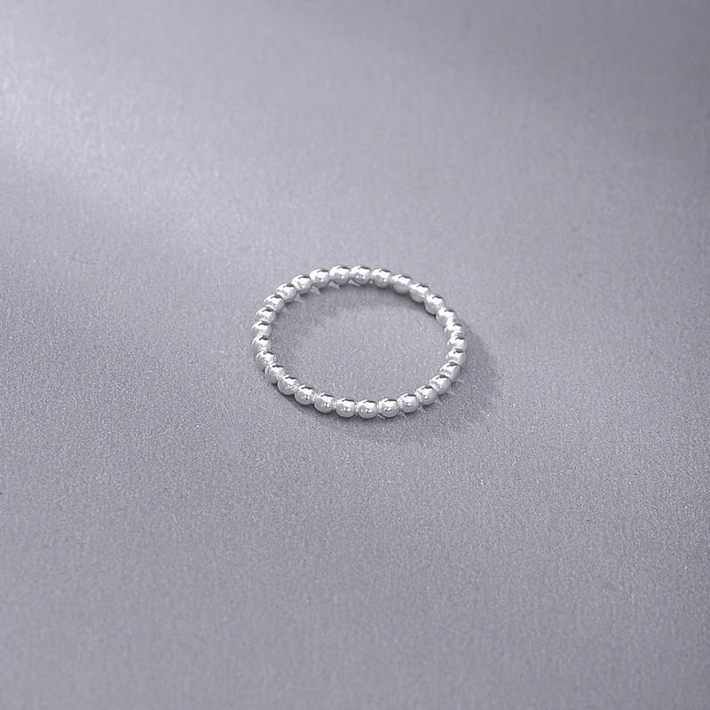 Anello di perline ultra-piccolo e leggero per dito indice, con fascia semplice impilabile e versatile di alta qualità per donna_voghion.com