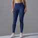 Seamless Knitted Solid Color Tight High Waist Peach Hip V-Waist Yoga Sports Running Fitness Pants_voghion.com
