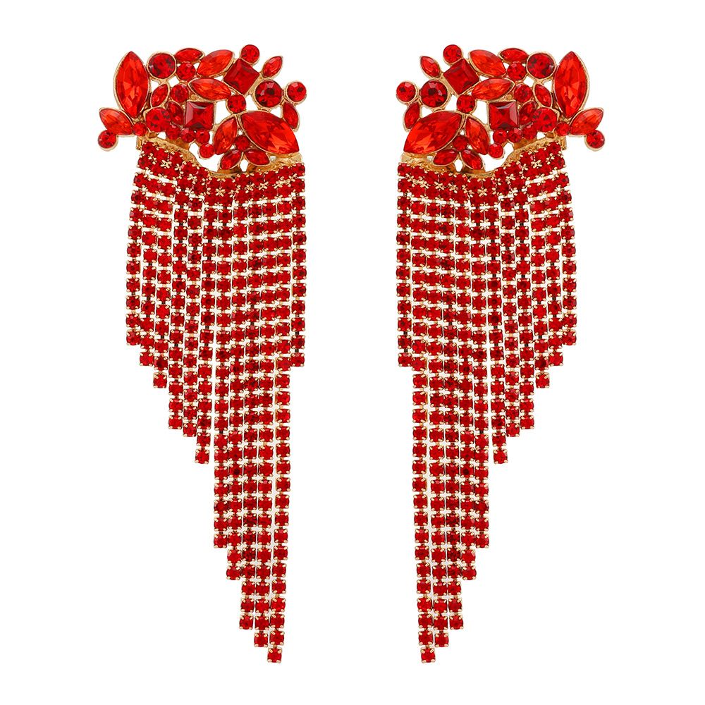 Orecchini pendenti con nappa alla moda, piccoli e freschi, per ragazze dolci, temperamento da strada, gioielli con strass versatili_voghion.com