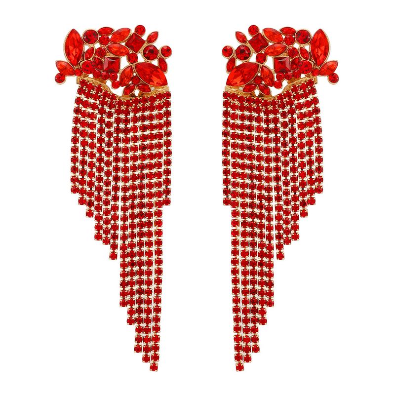 Modische kleine frische quaste anhänger süße mädchen straße schießen temperament vielseitig strass schmuck ohrringe_voghion.com