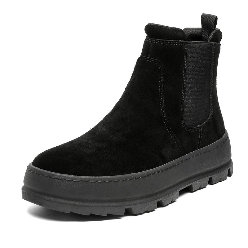 Couple Casual Chelsea Boots Thick-soled Height Increasing Tooling Boots Sleeve Martin Boots_voghion.com