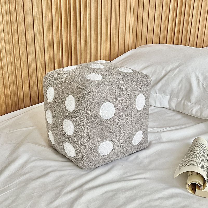 Dice-Shaped Plush Throw Pillow - Fun Decorative Cushion For Sofa/Bed/Floor (Soft & Huggable Minimalist Home Decor 12x12 Inches Machine Washable)​​_voghion.com