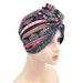 Flower Knot Ethnic Style New Elastic Cotton Printed Chemotherapy Headband Hat_voghion.com