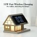 2025 New Villa House White Noise Bedside Lamp 15W Wireless Charging Adjustable Brightness Bedroom Plug In Night Light_voghion.com