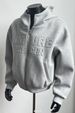 3D Letter Print Hooded Sweatshirt For Men Loose Zipper Jacket_voghion.com