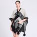 Hairball cape cape cape jacquard loose knit cardigan plaid cape coat for women_voghion.com