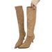 Over-the-Knee Long For Women, Two-Way Wear, Large Tube Circumference, 2025 Autumn And Winter New Style, Suede Pointed_voghion.com