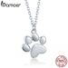 Collana con zampa di gatto in argento Bamoer pronta consegna, in VENDITA CALDA, ciondolo con impronta di cane, catena, regalo per donna, grazioso gioiello con animali SCN275_voghion.com