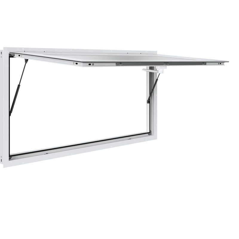 VEVOR Concession Window 74"x40", Aluminum Alloy Food Truck Service Window With Awning Door & Drag Hook, Up To 85 Degrees Stand Serving Window For Food Trucks Concession Trailers, Glass Not Included_voghion.com