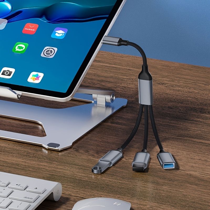 USBA To Three A USBA Splitter Cable USBA Hub Data Transfer Read Camera USB Flash Disk Data Read Multi-port_voghion.com