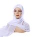 Elegant Pearl Chiffon Turban Set – Pleated Drawstring Hat & Matching Headscarf (Single Color Women's Headwear Combo)_voghion.com