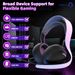 2.4 GHz Wireless Gaming Headset For PS5 PS4 PC, Bluetooth Headphones With Retractable Microphone, 40mm Voice Coil, 50H Playtime_voghion.com