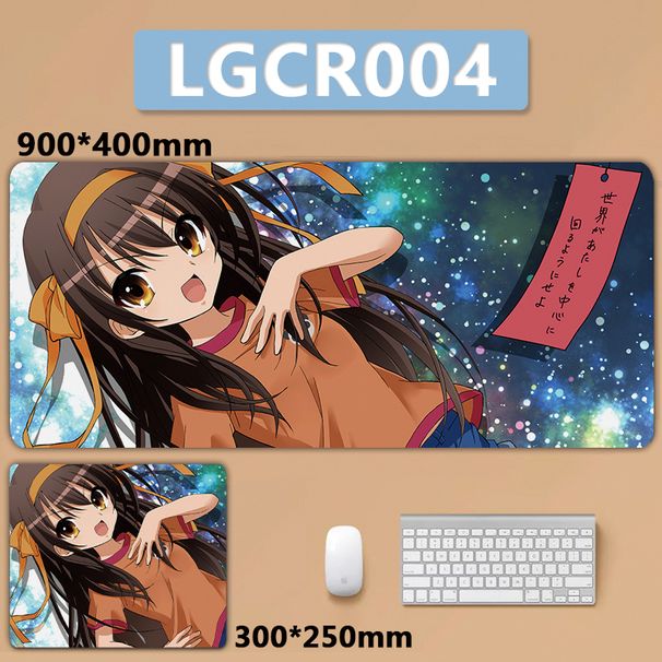 Unbeatable Quality Head The Melancholy Of Haruhi Suzumiya Disappear Long Door Youxi Oversized Overlocked Mouse Pad_voghion.com