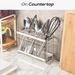 3-Section Cutlery Holder - Rustproof Drying Rack_voghion.com