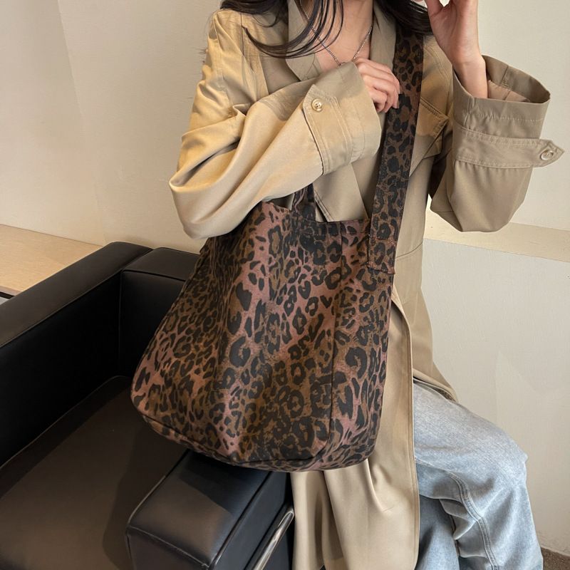 Damentasche mit Leopardenmuster Große Einkaufstasche für Damen_voghion.com