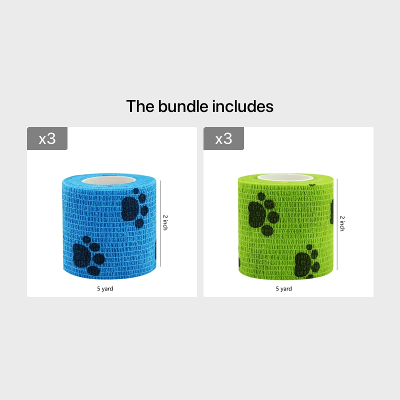 Self Adhesive Bandage Wrap Athletic Elastic Cohesive Bandage For Dogs & Cats Health Care_voghion.com