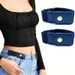 HOT 2pcs/set Keng Elastesch Fraen Männer Unisex Stretch Fir Hosen Jeans Casual Schnalle Gratis Upassbar Onsichtbar Gürtel_voghion.com