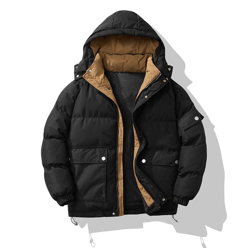 ​​"Schwere Arbeitsjacke – Robuster Wintermantel aus Baumwolle mit Multi-Pocket-Utility-Design (Schwarz/Weiß/Grau/Khaki, Größen M-4XL)"​​_voghion.com